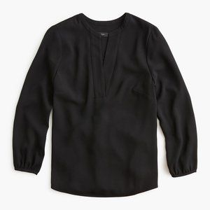 J Crew V Neck Black Work Blouse (NWT)